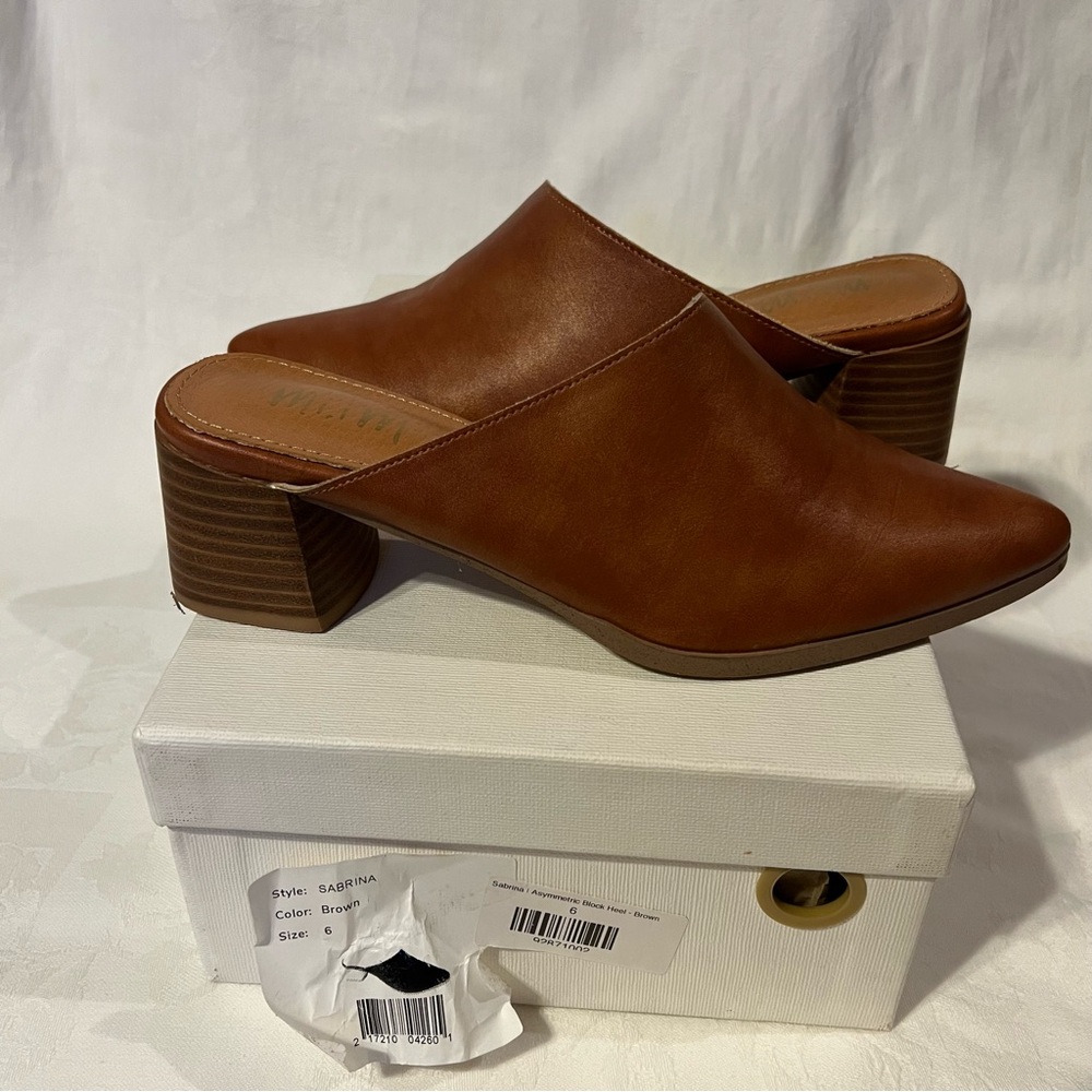 Women’s Leather Mules - Size 6